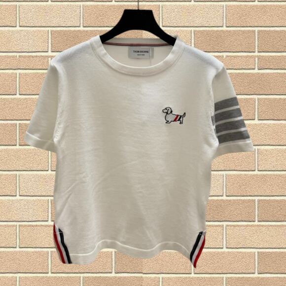 Women's Thom Browne Round Neck Puppy Short Sleeve - Picture 1 of 3